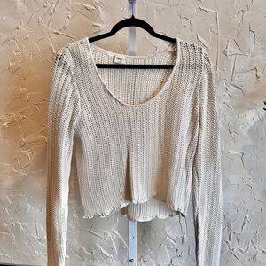 Abercrombie, Knit Off White Sweater, L